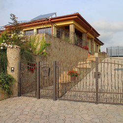 The exterior wrought iron railing - crazy in combination with a gate