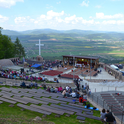 The view of the pilgrimage place in the mountain Butkov