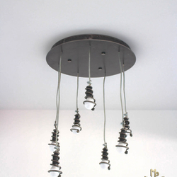 Round design chandelier SPIRALS - interior lighting from UKOVMI
