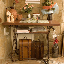 Luxusný ručne kovaný stolík s prírodným motívom - Korene - rustikálny nábytok