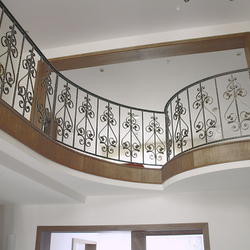 A luxury indoor balcony railing in a family villa