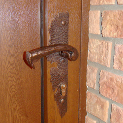 A wrought iron handle