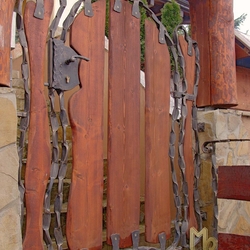 A wrought iron gate - even the Flinstones would be envious