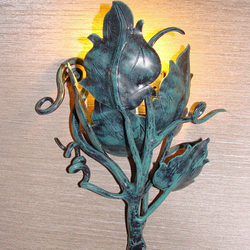 A luxury light -  side wrought iron lamp Sunflower
