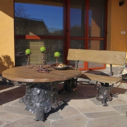 Relax on a terrace in a wrought iron style