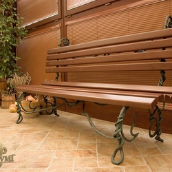 Ručne kovaná lavička inšpirovaná prírodou - luxusná záhradná lavička 