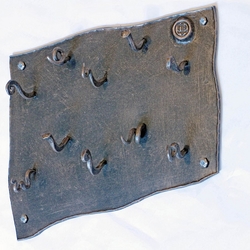 Original forged key hanger with UKOVMI seal - hall furniture